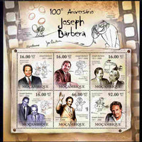 Mozambique 2011 Birth Centenary of Joseph Barbera perf sheetlet containing 6 values unmounted mint Michel 4584-89
