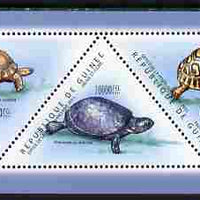 Guinea - Conakry 2011 Turtles perf sheetlet containing set of 5 triangular shaped values unmounted mint