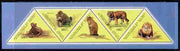 Guinea - Conakry 2011 Big Cats perf sheetlet containing set of 5 triangular shaped values unmounted mint
