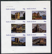 Staffa 1982 Castles #1 imperf,set of 4 values (15p to 75p) unmounted mint