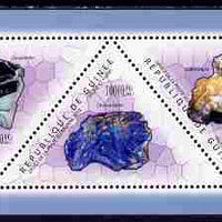 Guinea - Conakry 2011 Minerals perf sheetlet containing set of 5 triangular shaped values unmounted mint
