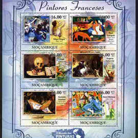 Mozambique 2011 French Paintings perf sheetlet containing 6 values unmounted mint