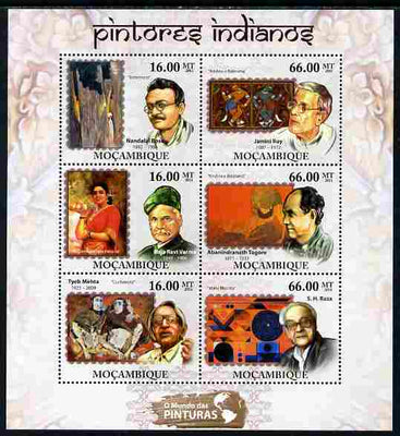 Mozambique 2011 Indian Paintings perf sheetlet containing 6 values unmounted mint