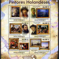 Mozambique 2011 Dutch Paintings perf sheetlet containing 6 values unmounted mint