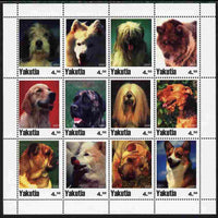 Sakha (Yakutia) Republic 2001 Dogs #4 perf sheetlet containing complete set of 12 values unmounted mint