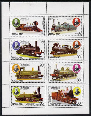 Nagaland 1979 Rowland Hill (Locomotives) perf,set of 8 values (2c to 80c) unmounted mint
