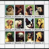 Karelia Republic 2001 Dogs #2 perf sheetlet containing complete set of 12 values unmounted mint