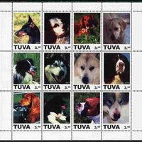 Touva 2001 Dogs #2 perf sheetlet containing complete set of 12 values unmounted mint