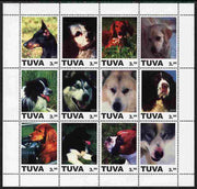 Touva 2001 Dogs #2 perf sheetlet containing complete set of 12 values unmounted mint