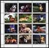 Karakalpakia Republic 2001 Dogs perf sheetlet containing complete set of 12 values unmounted mint