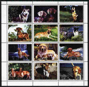 Karakalpakia Republic 2001 Dogs perf sheetlet containing complete set of 12 values unmounted mint