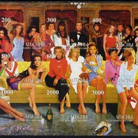 Abkhazia 1999 Cover Girls (Models) composite imperf sheetlet containing complete set of 9 values unmounted mint
