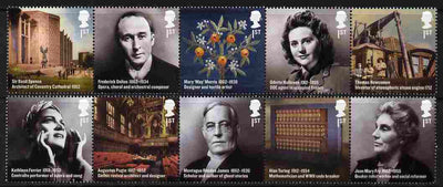 Great Britain 2012 Britons of Distinction set of 10 (two se-tenant strips of 5) unmounted mint