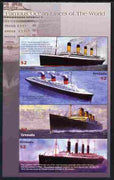 Grenada 1998 Famous Ocean Liners perf sheetlet containing set of 4 values unmounted mint