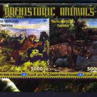 Maakhir State of Somalia 2011 Prehistoric Animals #1 perf sheetlet containing 4 values unmounted mint. Note this item is privately produced and is offered purely on its thematic appeal