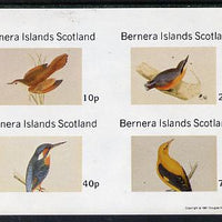 Bernera 1981 Birds #07 (Kingfisher, Nuthatch, etc) imperf,set of 4 values (10p to 75p) unmounted mint