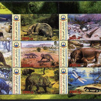 Somaliland 2011 Pre-historic Animals perf sheetlet containing 9 values unmounted mint