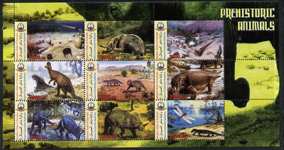 Somaliland 2011 Pre-historic Animals perf sheetlet containing 9 values unmounted mint
