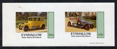 Eynhallow 1981 Vintage Cars #5 imperf,set of 2 values (40p & 60p) unmounted mint