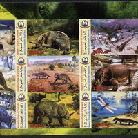 Somaliland 2011 Pre-historic Animals imperf sheetlet containing 9 values unmounted mint