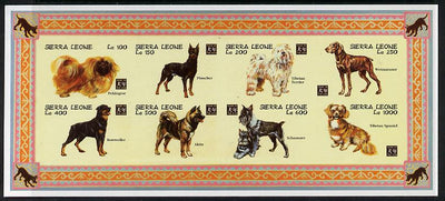 Sierra Leone 1994 Chinese New Year - Year of the Dog imperf sheetlet containing 8 values unmounted mint, as SG 2106a