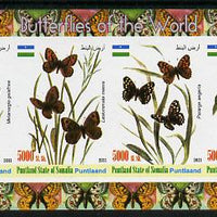 Puntland State of Somalia 2011 Butterflies of the World #1 imperf sheetlet containing 6 values unmounted mint