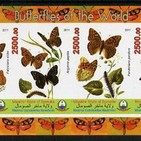 Puntland State of Somalia 2011 Butterflies of the World #4 imperf sheetlet containing 6 values unmounted mint