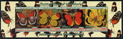 Somaliland 2011 Butterflies of the World #1 perf sheetlet containing 4 values unmounted mint