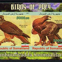 Somaliland 2011 Birds of Prey #1 imperf sheetlet containing 4 values unmounted mint