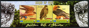Maakhir State of Somalia 2011 Birds of Prey #1 perf sheetlet containing 3 values unmounted mint