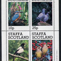 Staffa 1981 Birds #06 (Kingfisher, Pigeons, etc) perf,set of 4 values (10p to 75p) unmounted mint