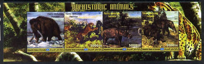 Maakhir State of Somalia 2011 Pre-historic Animals #4 perf sheetlet containing 4 values unmounted mint