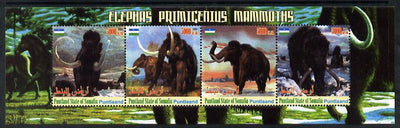 Puntland State of Somalia 2011 Pre-historic Elephants & Mammoths perf sheetlet containing 4 values unmounted mint