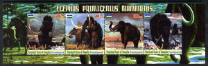 Puntland State of Somalia 2011 Pre-historic Elephants & Mammoths perf sheetlet containing 4 values unmounted mint