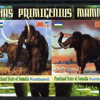 Puntland State of Somalia 2011 Pre-historic Elephants & Mammoths imperf sheetlet containing 4 values unmounted mint