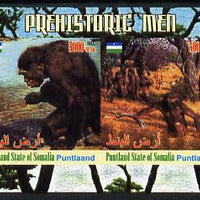 Puntland State of Somalia 2011 Pre-historic Man imperf sheetlet containing 4 values unmounted mint
