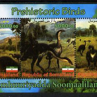 Somaliland 2011 Pre-historic Birds perf sheetlet containing 3 values unmounted mint