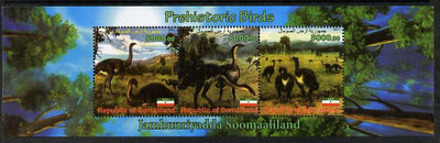 Somaliland 2011 Pre-historic Birds perf sheetlet containing 3 values unmounted mint