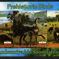 Somaliland 2011 Pre-historic Birds imperf sheetlet containing 3 values unmounted mint