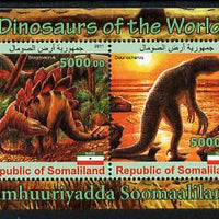 Somaliland 2011 Dinosaurs of the World perf sheetlet containing 4 values unmounted mint