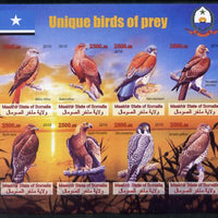 Maakhir State of Somalia 2010 Unique Birds of Prey imperf sheetlet containing 8 values unmounted mint