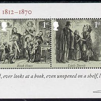Great Britain 2012 Charles Dickens perf m/sheet containing 4 values unmounted mint