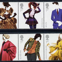 Great Britain 2012 Great British Fashion perf set of 10 (2 se-tenant strips of 5) unmounted mint