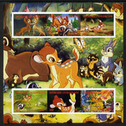Central African Republic 2012 Bambi & Butterflies imperf sheetlet containing 6 values unmounted mint. Note this item is privately produced and is offered purely on its thematic appeal, it has no postal validity