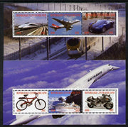 Central African Republic 2012 Transportation perf sheetlet containing 6 values unmounted mint. Note this item is privately produced and is offered purely on its thematic appeal