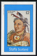 Staffa 1982 N American Indians #01 imperf deluxe sheet (£2 value) unmounted mint