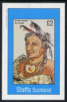 Staffa 1982 N American Indians #01 imperf deluxe sheet (£2 value) unmounted mint