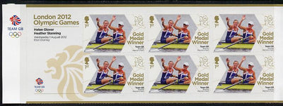 Great Britain 2012 London Olympic Games Team Great Britain Gold Medal Winner #01 - Helen Glover & Heather Stanning (Rowing Women's Pairs) self adhesive sheetlet containing 6 x first class values unmounted mint