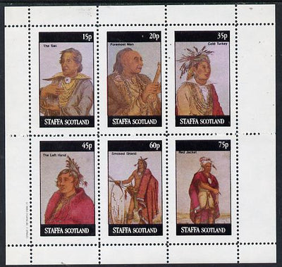 Staffa 1982 N American Indians #02 perf set of 6 values unmounted mint