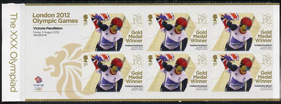 Great Britain 2012 London Olympic Games Team Great Britain Gold Medal Winner #08 - Victoria Pendleton (Track Cycling) self adhesive sheetlet containing 6 x first class values unmounted mint